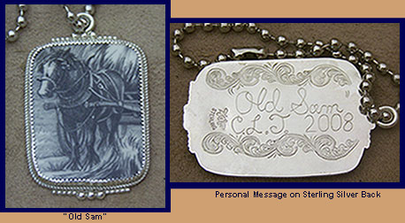 China Ware Draft Horse Pendant