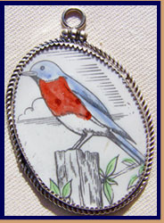 China Ware Bird Pendant