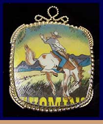China Ware Bucking Bronc Pendant