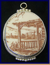China Ware Western Scene Pendant